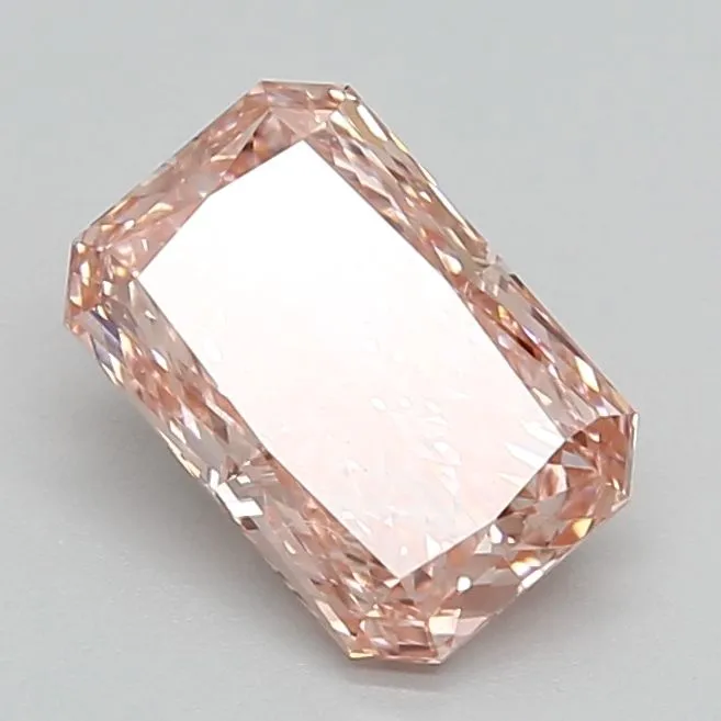 1.17ct RADIANT Fancy Vivid Pink VVS2 Coloured Lab diamond