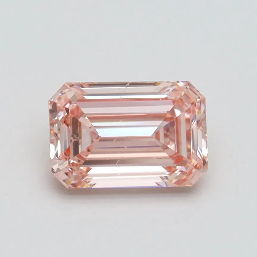 1.01ct EMERALD Fancy Intense Pink VS2 Coloured Lab diamond