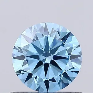 0.64ct ROUND Fancy Vivid Blue VVS2 Coloured Lab diamond