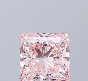2.07ct PRINCESS Fancy Intense Pink VVS2 Coloured Lab diamond