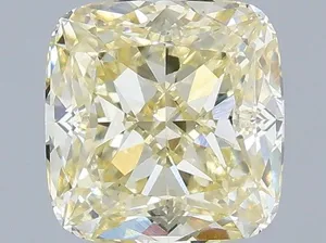 1.09ct CUSHION Fancy Light Yellow VS1 Coloured Lab diamond
