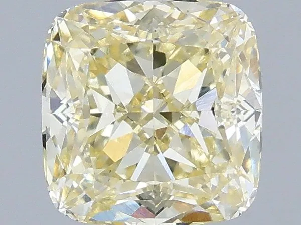 1.09ct CUSHION Fancy Light Yellow VS1 Coloured Lab diamond