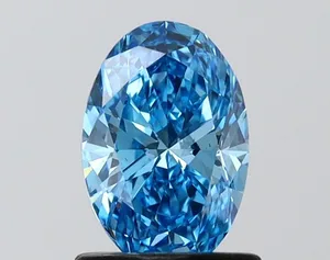 1ct OVAL Fancy Vivid Blue VS1 Coloured Lab diamond