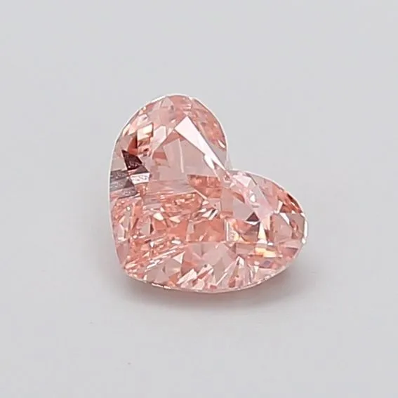 0.88ct HEART Fancy Intense Pink VS1 Coloured Lab diamond