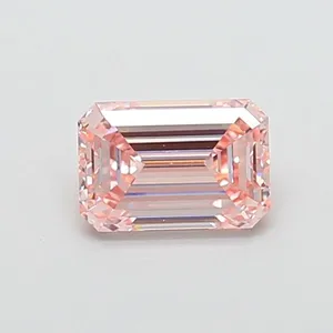 1.51ct EMERALD Fancy Intense Pink VS1 Coloured Lab diamond