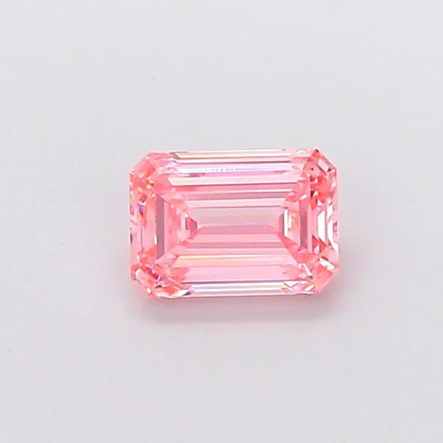 1.07ct EMERALD Fancy Vivid Pink VVS2 Coloured Lab diamond