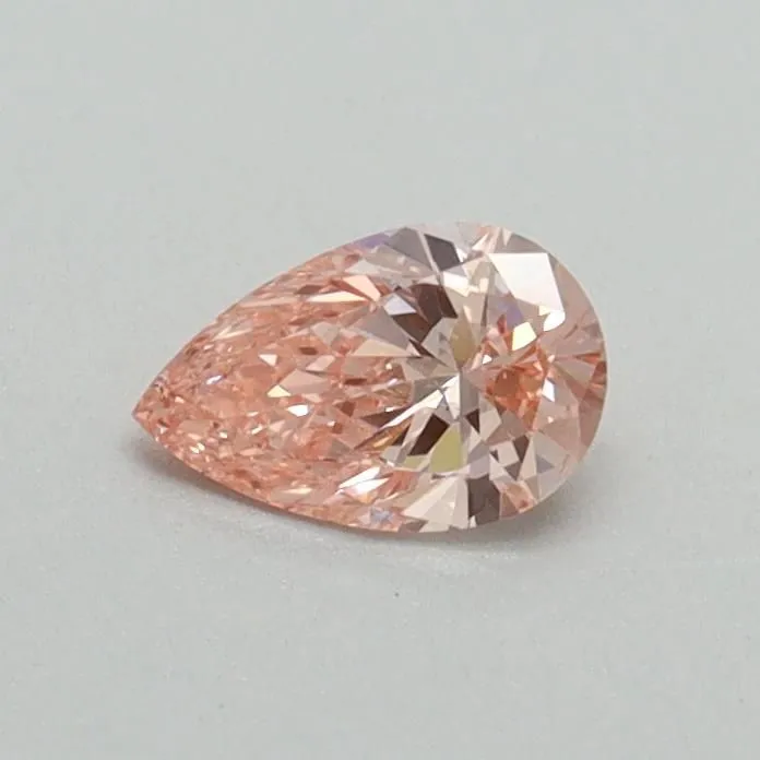 0.30ct PEAR Fancy Vivid Pink VS2 Coloured Lab diamond