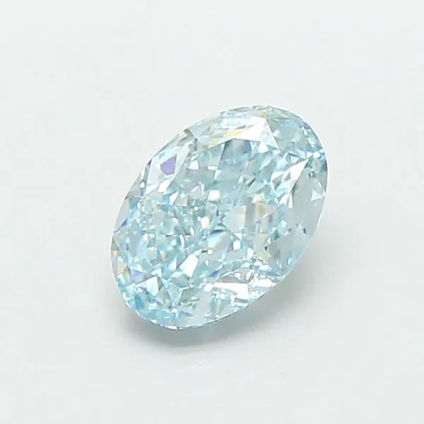 1.04ct OVAL Fancy Vivid Blue VS1 Coloured Lab diamond