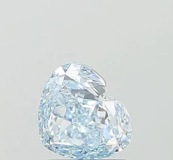 1.52ct HEART Fancy Intense Blue VS1 Coloured Lab diamond
