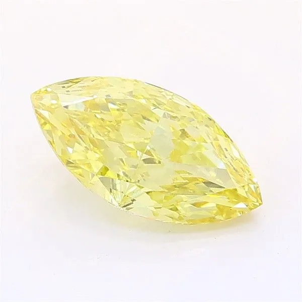 1.33ct MARQUISE Fancy Intense Yellow VVS2 Coloured Lab diamond