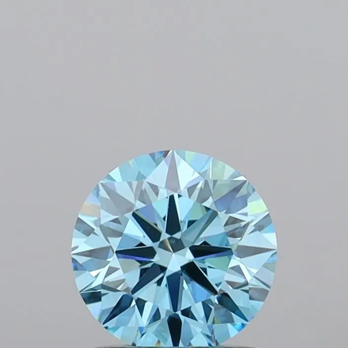 1.15ct ROUND Fancy Vivid Blue VVS2 Coloured Lab diamond