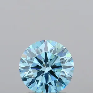 1.15ct ROUND Fancy Vivid Blue VVS2 Coloured Lab diamond