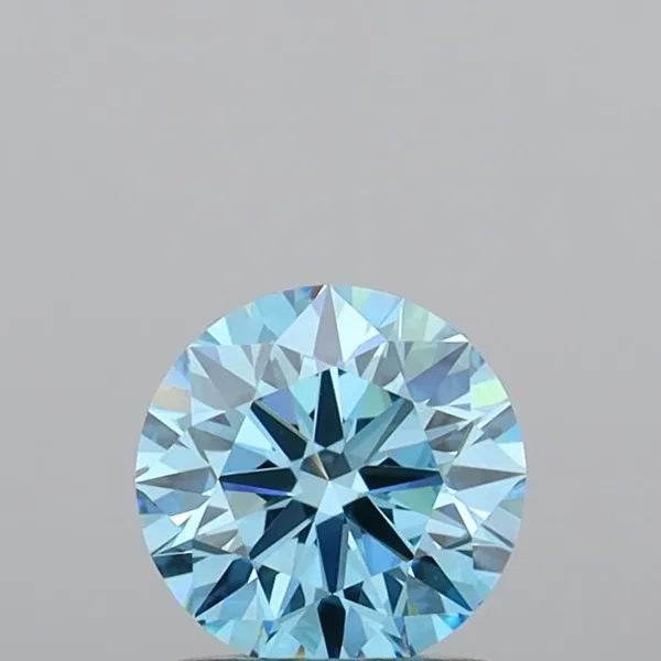 1.15ct ROUND Fancy Vivid Blue VVS2 Coloured Lab diamond