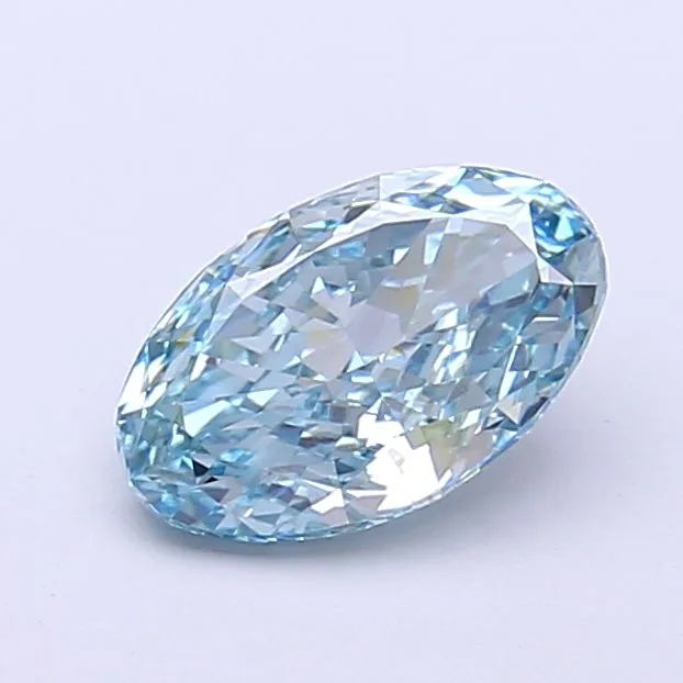 1.04ct OVAL Fancy Vivid Blue VVS2 Coloured Lab diamond