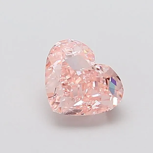 1.50ct HEART Fancy Vivid Pink VVS2 Coloured Lab diamond