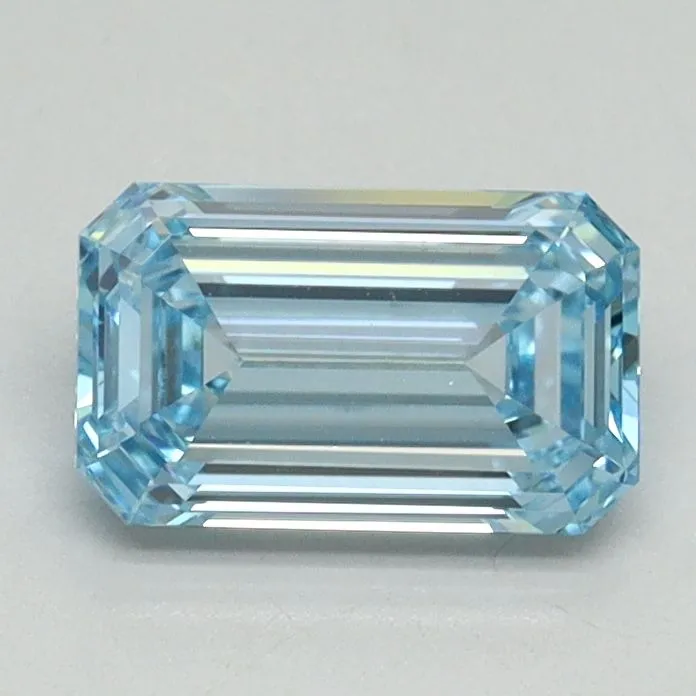 1.04ct EMERALD Fancy Intense Blue VS1 Coloured Lab diamond