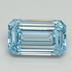 1.04ct EMERALD Fancy Intense Blue VS1 Coloured Lab diamond