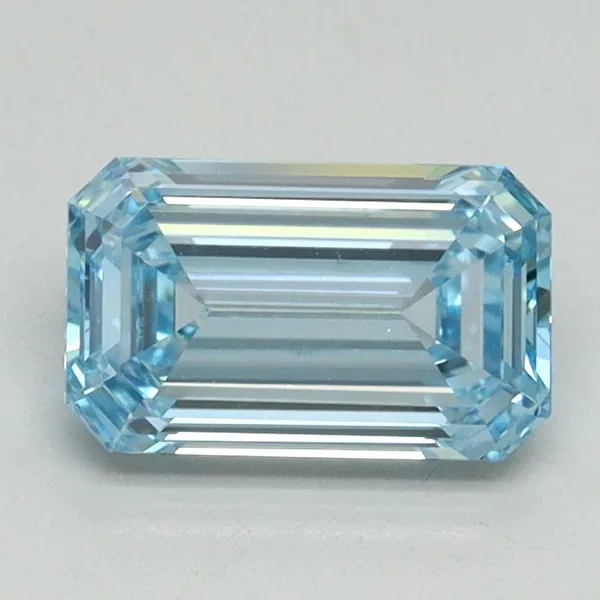 1.04ct EMERALD Fancy Intense Blue VS1 Coloured Lab diamond