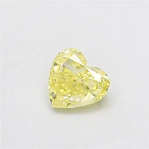 1.01ct HEART Fancy Intense Yellow VS1 Coloured Lab diamond