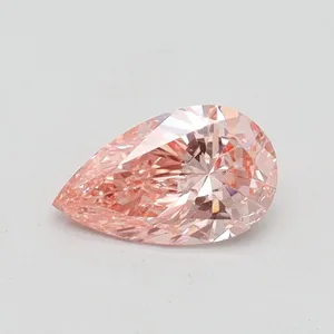0.5ct PEAR Fancy Vivid Pink SI2 Coloured Lab diamond