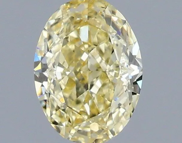 1.02ct OVAL Fancy Intense Yellow VVS2 Coloured Lab diamond