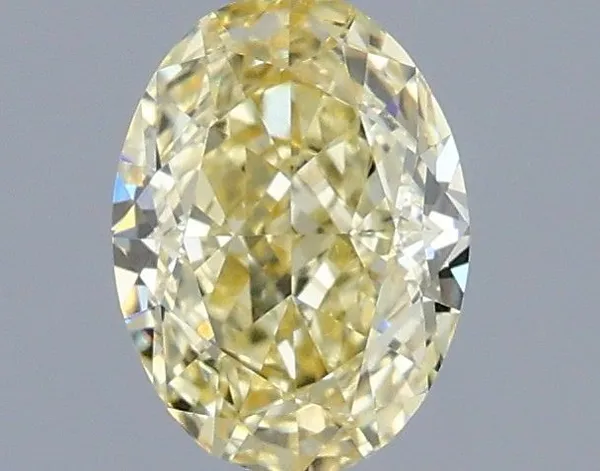 1.02ct OVAL Fancy Intense Yellow VVS2 Coloured Lab diamond