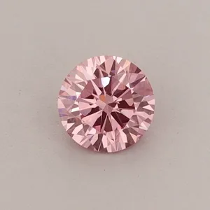 0.34ct ROUND Fancy Vivid Pink VVS2 Coloured Lab diamond