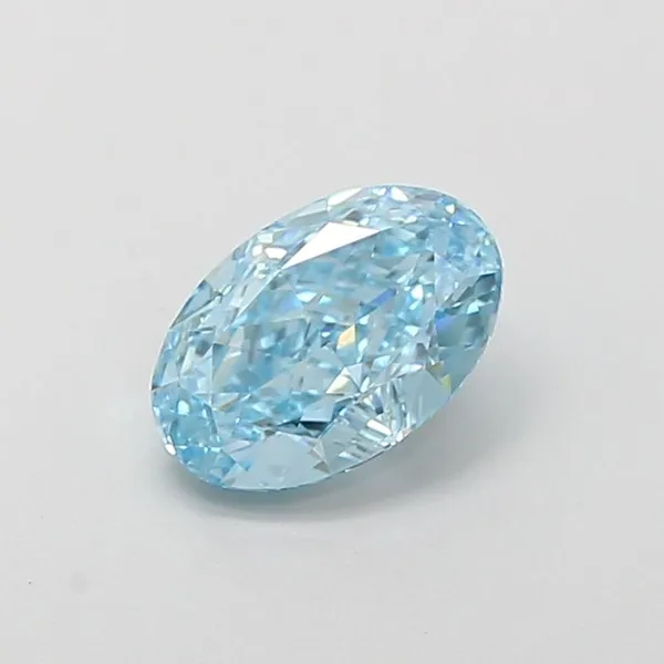 1.14ct OVAL Fancy Vivid Blue VVS2 Coloured Lab diamond