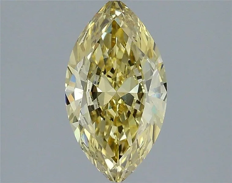 1.23ct MARQUISE Fancy Intense Yellow VVS2 Coloured Lab diamond