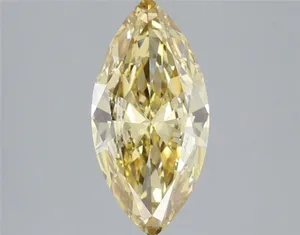 1.32ct MARQUISE Fancy Intense Yellow VVS2 Coloured Lab diamond
