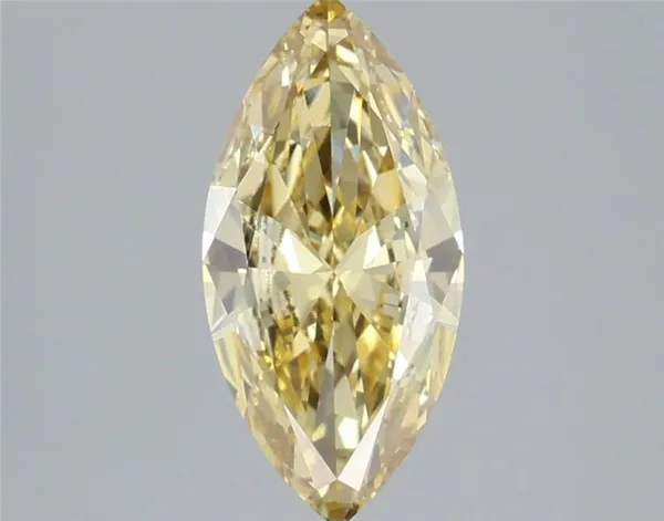 1.32ct MARQUISE Fancy Intense Yellow VVS2 Coloured Lab diamond