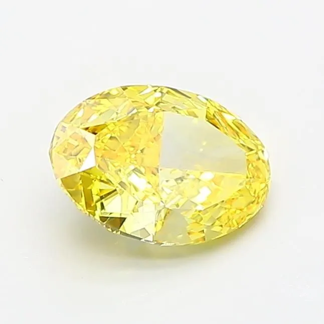 1.06ct OVAL Fancy Vivid Yellow VVS1 Coloured Lab diamond