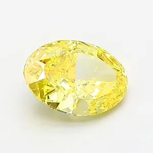 1.06ct OVAL Fancy Vivid Yellow VVS1 Coloured Lab diamond