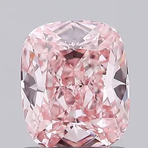 1ct CUSHION Fancy Intense Pink VS1 Coloured Lab diamond