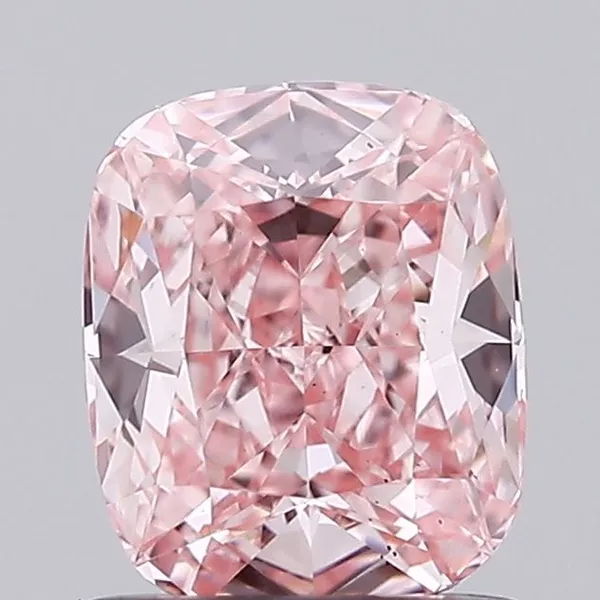 1ct CUSHION Fancy Intense Pink VS1 Coloured Lab diamond