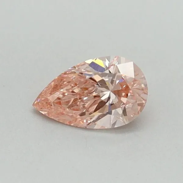 0.3ct PEAR Fancy Vivid Pink VS2 Coloured Lab diamond