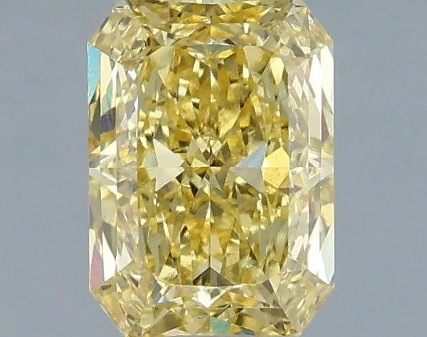 1.08ct RADIANT Fancy Intense Yellow VS1 Coloured Lab diamond