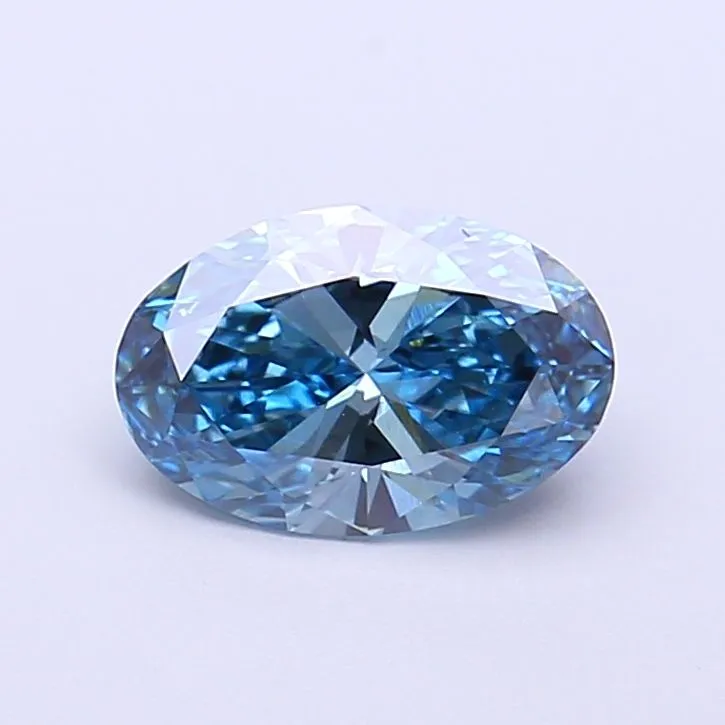 1.08ct OVAL Fancy Vivid Blue VS1 Coloured Lab diamond