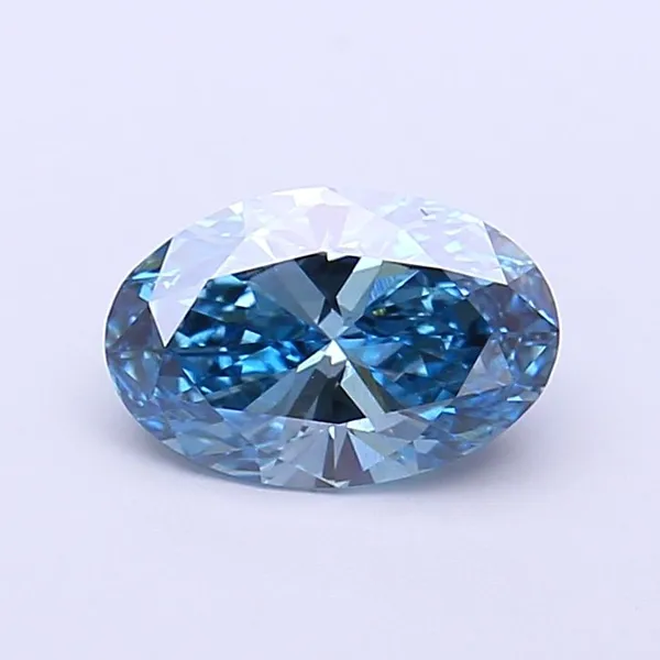 1.08ct OVAL Fancy Vivid Blue VS1 Coloured Lab diamond