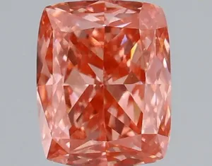 1.3ct CUSHION Fancy Vivid Pink SI1 Coloured Lab diamond