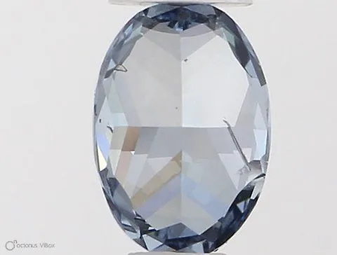 0.4ct OVAL Fancy Vivid Blue SI2 Coloured Lab diamond