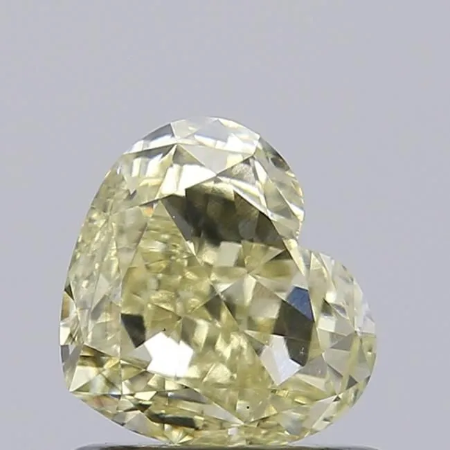 1.00ct HEART Fancy Light Yellow VS1 Coloured Lab diamond