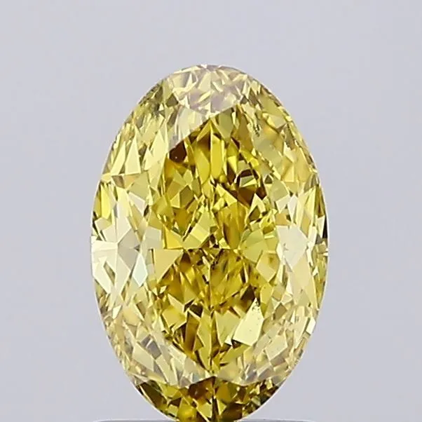 1.03ct OVAL Fancy Intense Yellow VS2 Coloured Lab diamond