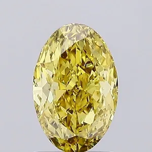 1.03ct OVAL Fancy Intense Yellow VS2 Coloured Lab diamond