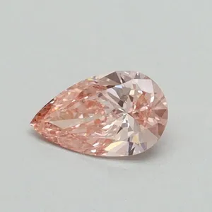 0.3ct PEAR Fancy Vivid Pink VS1 Coloured Lab diamond
