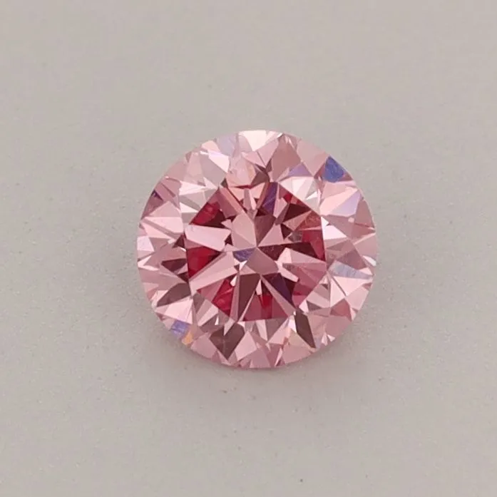 0.40ct ROUND Fancy Vivid Pink VS1 Coloured Lab diamond