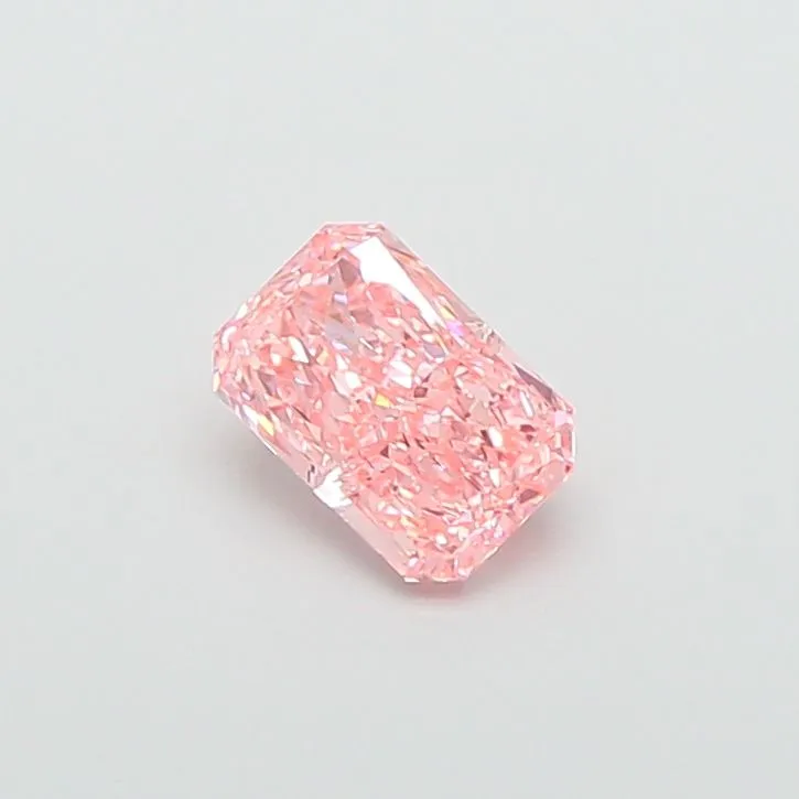 1.08ct RADIANT Fancy Vivid Pink VVS2 Coloured Lab diamond