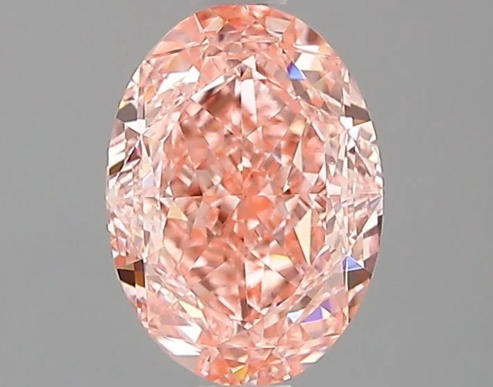 1.11ct OVAL Fancy Vivid Pink VVS2 Coloured Lab diamond