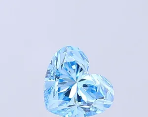 1ct HEART Fancy Vivid Blue VS2 Coloured Lab diamond