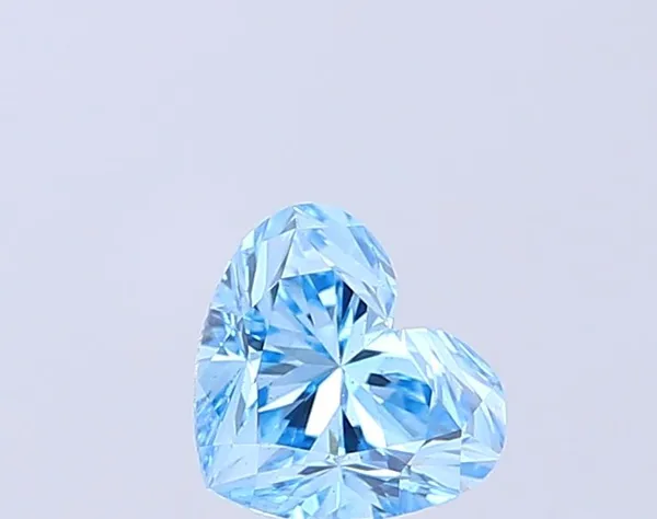 1ct HEART Fancy Vivid Blue VS2 Coloured Lab diamond